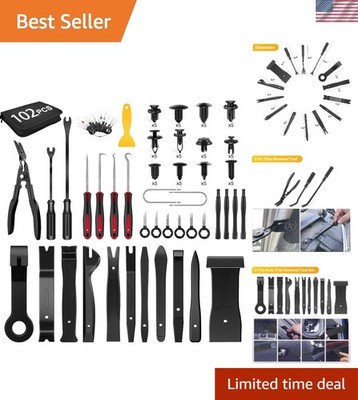 102-Piece Car Trim Removal Kit with Essential Tools for Maintenance