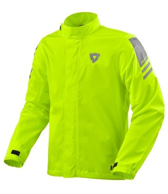 Rev It Cyclone 4 H2O Motorcycle Rain Over Jacket Waterproof Rainwear fl yellow