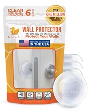 Door Stoppers Wall Protector 1.5", Resuable  Self Adhesive - 6 Pack Clear  ...
