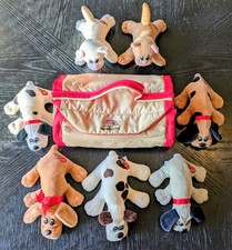 Vintage Tonka 1985-86 Lot Of 7 Pound Puppies Collection  Newborns Carry Case