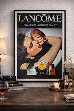 Publicité vintage LANCÔME années 80 A4 affiche originale luxe déco mur