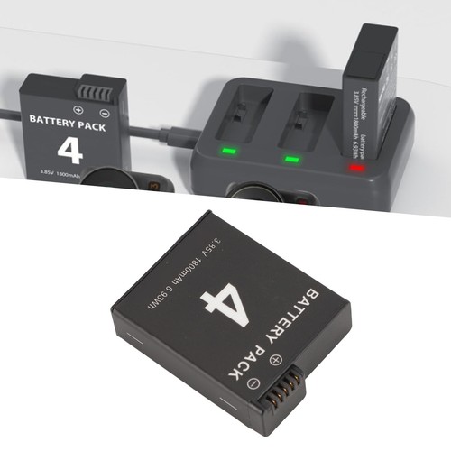 Battery Replacement For Osmo Action 3 4 Camera 3 Slots Quick Charger 2x 1800m NA - Picture 16 of 24