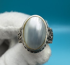 Elegant Vintage Sterling Silver 925  Mother of Pearl Ring