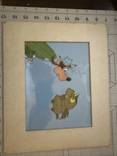 Early 1960S Disney Animation Cell Goofy And Owl ￼