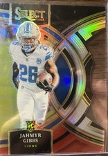 2023 Panini Select - Premier Level Jahmyr Gibbs #198 Black & Red Prizm...