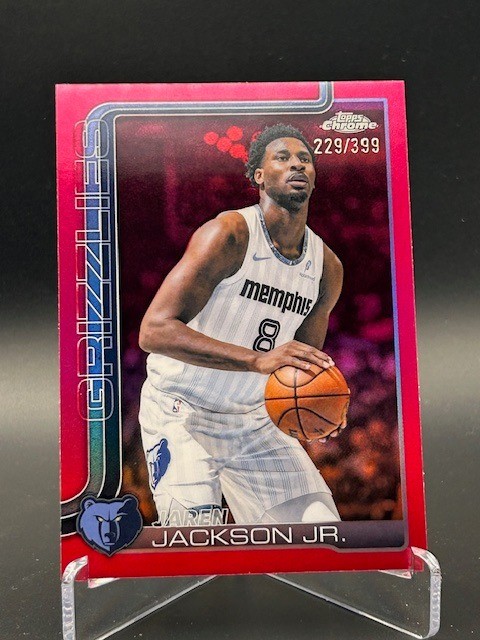 2025-26 Topps Chrome Update #28 Jaren Jackson Jr. Magenta Refractor #/399