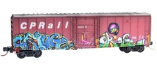 Canadian Pacific Soo Line 50' Boxcar Graffiti Weathered MTL 027 44 380 N Scale
