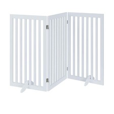 unipaws 36 H Free Standing Pet Gate for Dog Cat, Tall Wooden Gates for Doo