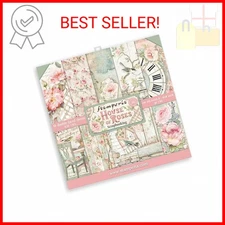 STAMPERIA INTERNATIONAL, KFT Scrapbooks Paper Pad 8X8 10PK HOUSE ROSE, 20.3 x 20