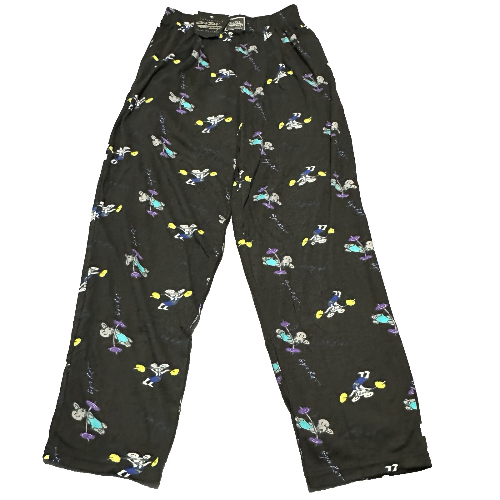 Nuevo con etiquetas Pantalones California Crazee Wear Hombres Talla L Sueltos Paracaídas MC Hammer Gimnasio Rata EE. UU.