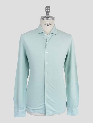 NEW GRAN SASSO LIGHT GREEN COTTON SHIRT US 42 - EU 52 G4S15