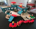 Vintage 1972 Fisher Price Play Family Airport Little People 996~Plane/Helicopter
