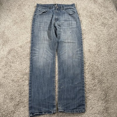 Southpole SP Collection Jeans Mens 34x33 Blue Straight Leg Medium Wash Y2K
