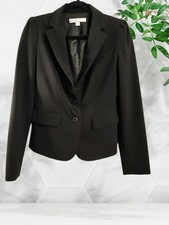 New York  Company  Sz 2 Stretch Collection BlLK Tailored Blazer Notched Lapels