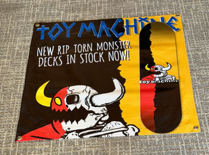 Banner Poster skateboard Toy Machine panneau de pont