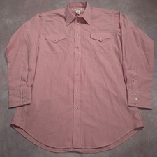 VTG 70s RUDDOCK Shirt Men 17 36 Tall Man Western Pearl Snap MADE In USA
