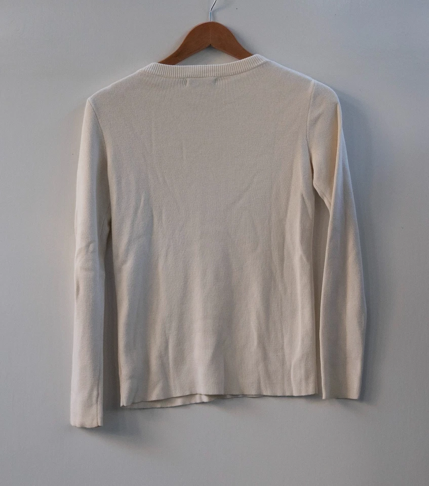 Petit Bateau Women 100% cotton Yacht Club Sailor Top in Ivory Size XS - Image 4 of 4