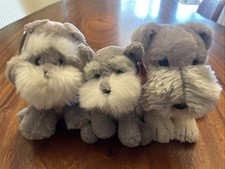 Schnauzer Plush Lot Russ Luv Pets Scuffy, Golden Bear 2004  Wobbly by Aurora