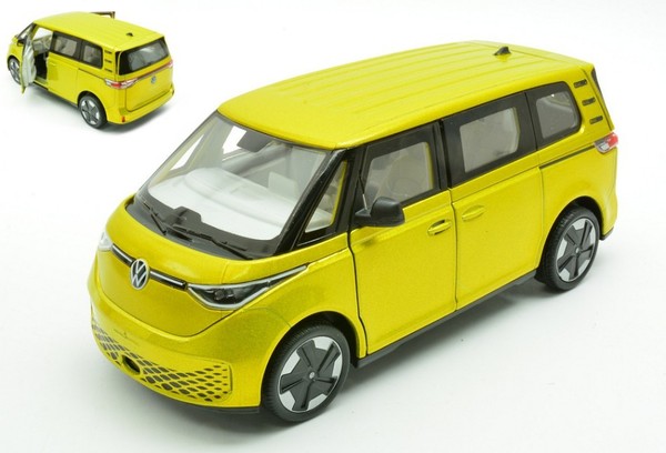 Welly 1:24 Statisches Modellauto Vw Id Buzz GELB-GOLD Modellbau Massstab 1/24-image