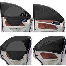 Car Window Shades 4 Pcs Breathable Mesh Sunblock Cover Side Front Rear Privacy