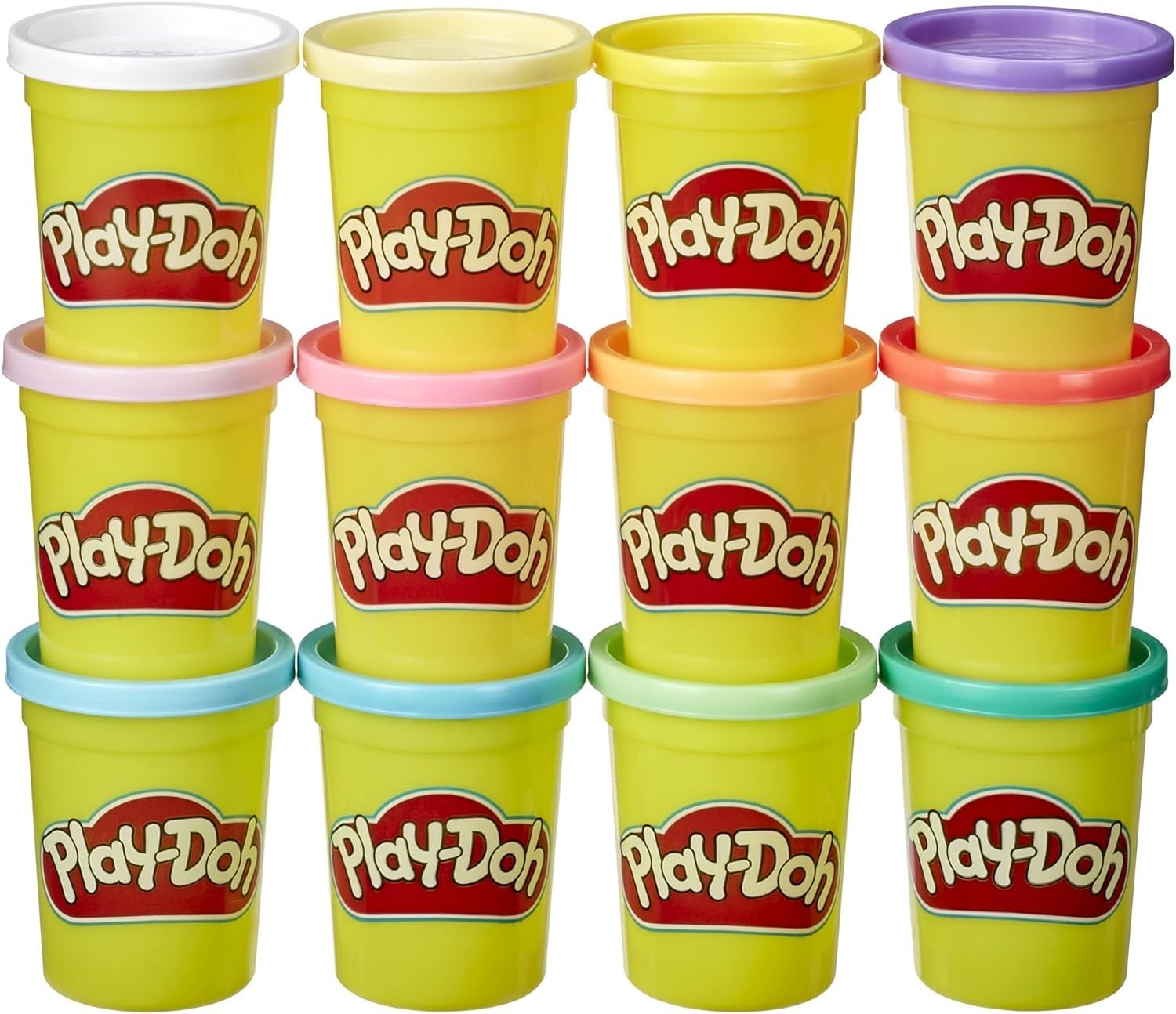 Colorful Play-Doh 12-Pack - 4-Ounce Cans for Preschool Fun a