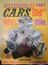 BACK ISSUE HI-PERFORMANCE CARS MAGAZINE JUNE 1969, WINTER NATS, CYCLONE CJ