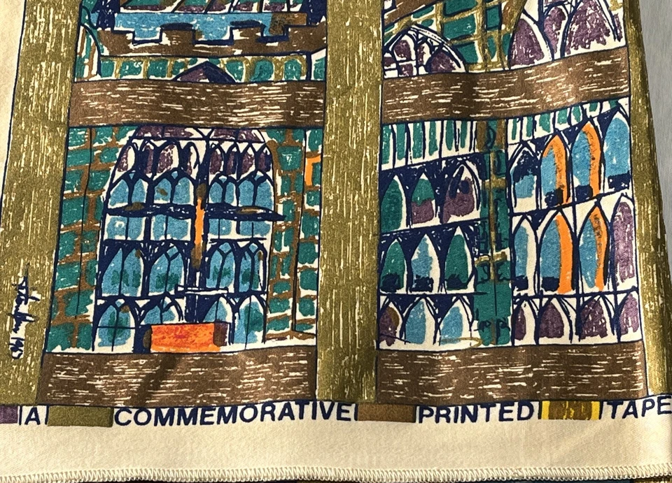 V. RARE Tibor Reich MINT 1967 "Coventry Cathedral 5 yr Annivry"  Fabric Hanging. - Image 2 of 4
