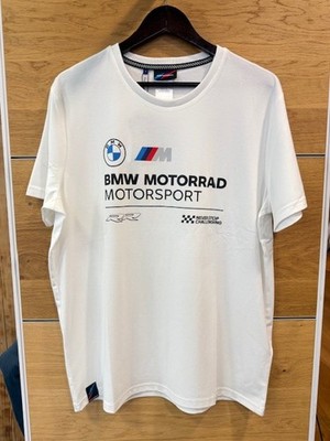 GENUINE BMW MOTORRAD M LOGO MOTORSPORT T-SHIRT WHITE SIZE - EXTRA LARGE