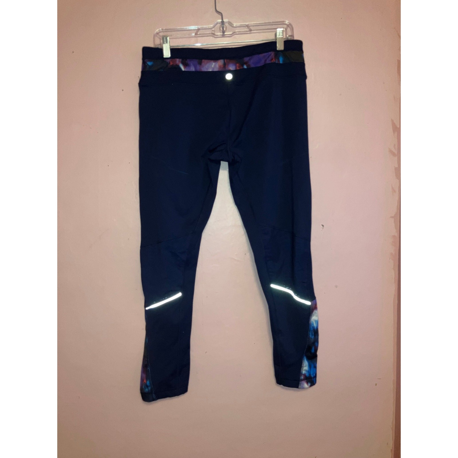 90 Degrees by reflex navy blue fleece lined leggings size XL 