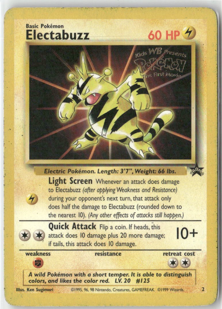 Electabuzz 2 Promo Wizards Black Star Promos Pokemon Moderately Played