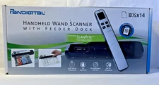 Pandigital Handheld Wand Scanner with Feeder Dock Blue Unused Complete