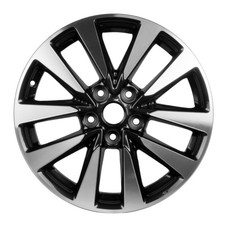 62719 Used OEM Aluminum Wheel 17x7.5 Black Machined Fits 2016-2018 Nissan Altima