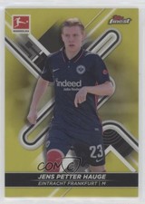 2021 Topps Finest Bundesliga Yellow Refractor 186/350 Jens Petter Hauge #51 0sf1