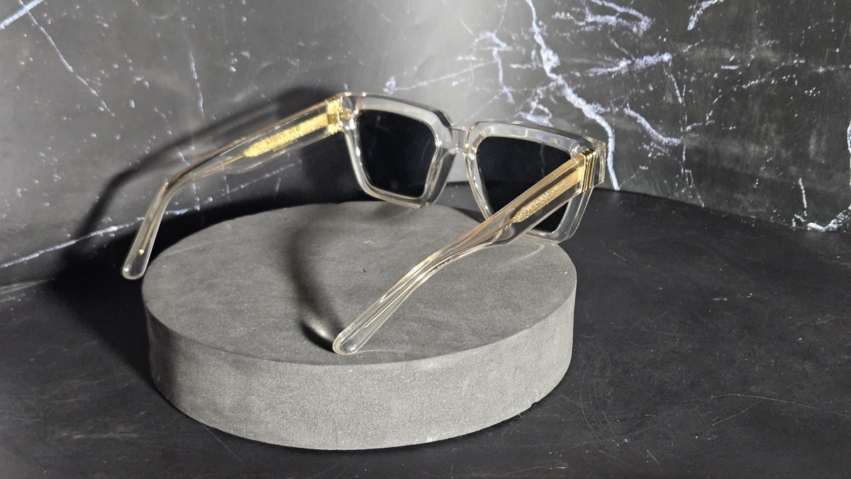 James Oro Collection 1 HUNNIDS II  55mm X  21mm HTF CLEAR ACETATE X GOLD! View 6