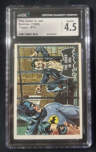 1966 Topps Batman Black Bat #13 The Joker in Jail — CGC 4.5