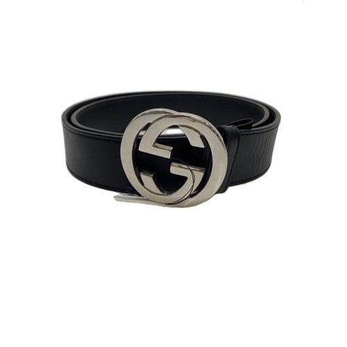 Used GUCCI◆Belt/Leather/BLK/Men's/114984//