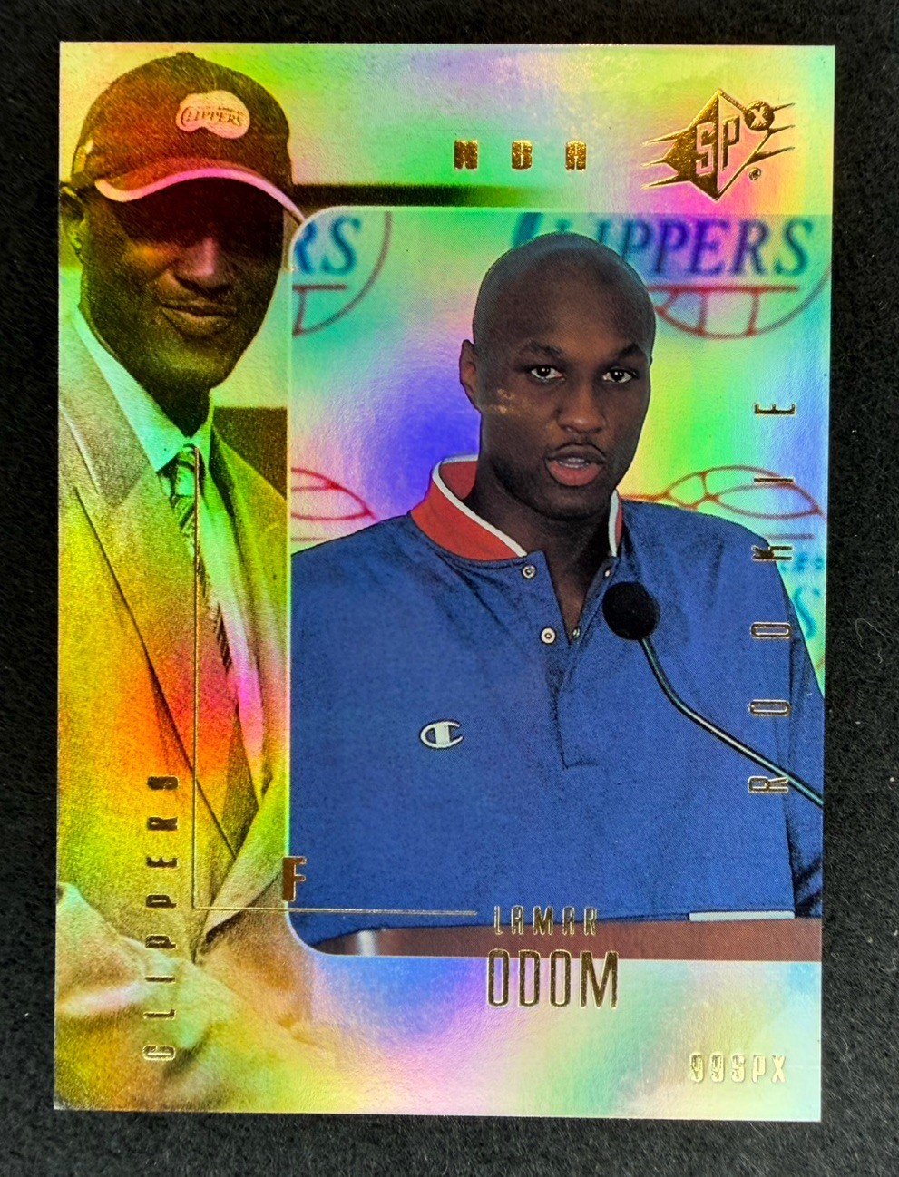 #/3500 - 1999-00 SPx Rookie Lamar Odom #94 Rookie RC LA Clippers