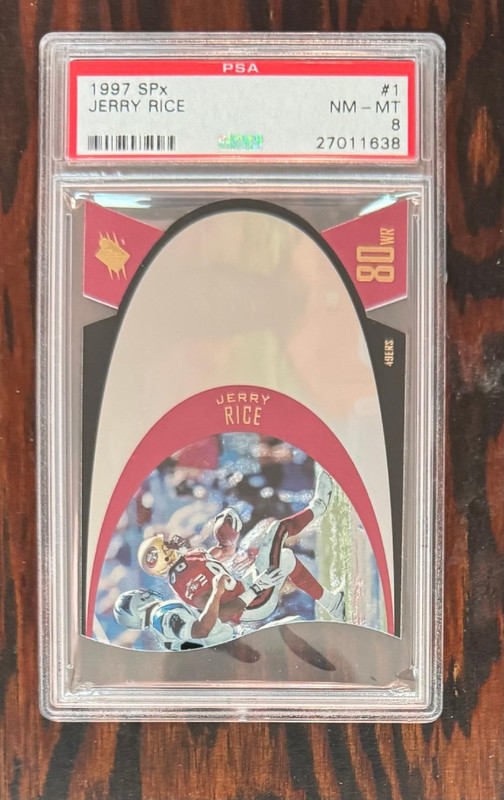 Jerry Rice 1997 SPx #1 - PSA 8