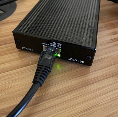 Sonnet Solo 10G Thunderbolt 3 to 10 Gigabit Ethernet (RJ45) Adapter