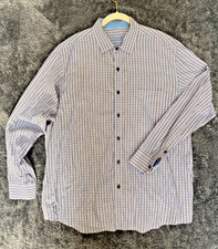 Tasso  Elba Men  s Long Sleeve Button Down Dress Shirt Stripe XL 17/17.5