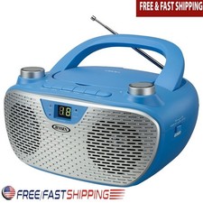 Portable Stereo CD Player W/ AM FM Radio Aux Input Headphone Jack LED Display US