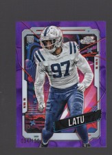 2024 Topps Chrome Cosmic #142 Laiatu Latu Purple Nebula Refractors #/150