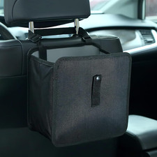 Foldable Car Trash Can, Waterproof Leakproof Hanging Auto Garbage Can, Multifunc