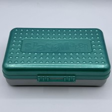 Vintage Spacemaker Pencil Box Green 90's Plastic Storage Case Y2K