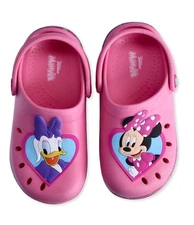 MINNIE & DAISY Toddler Girls Size 9-10 Licensed EVA Clog Shoes Slides • Pink