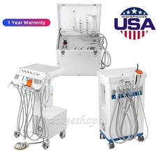 Dental Mobile Delivery Unit Cart Compressor Suction System Scalers Curing light