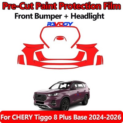 8.5Mil PreCut Front Bumper PPF Kit Film For CHERY Tiggo 8 Plus Base 2024-2026