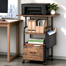 MISSLO Large Printer Stand with Storage Printer Table for Home Offi... Fast Ship