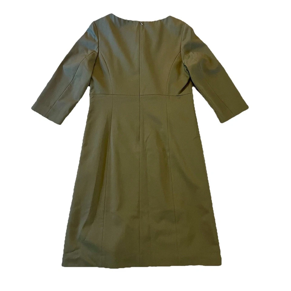 Vintage Pendleton Sheath Dress Women 10 Virgin Wool Olive Green - Image 2 of 4