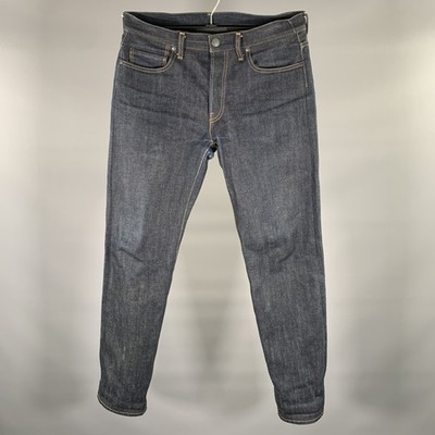 JOHN ELLIOTT Größe 32 Indigo Kontrast Stich Selvedge Denim Gerade Jeans